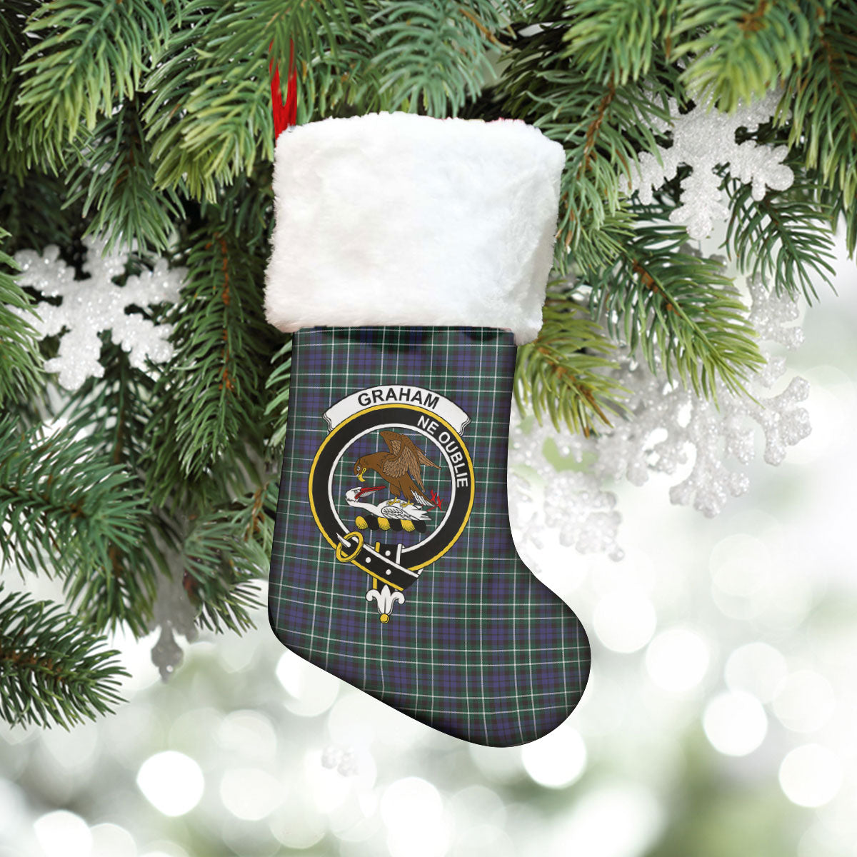 Clan Graham of Montrose Modern Tartan Crest Christmas Stocking LI39 Graham of Montrose Modern Tartan Tartan Stocking   