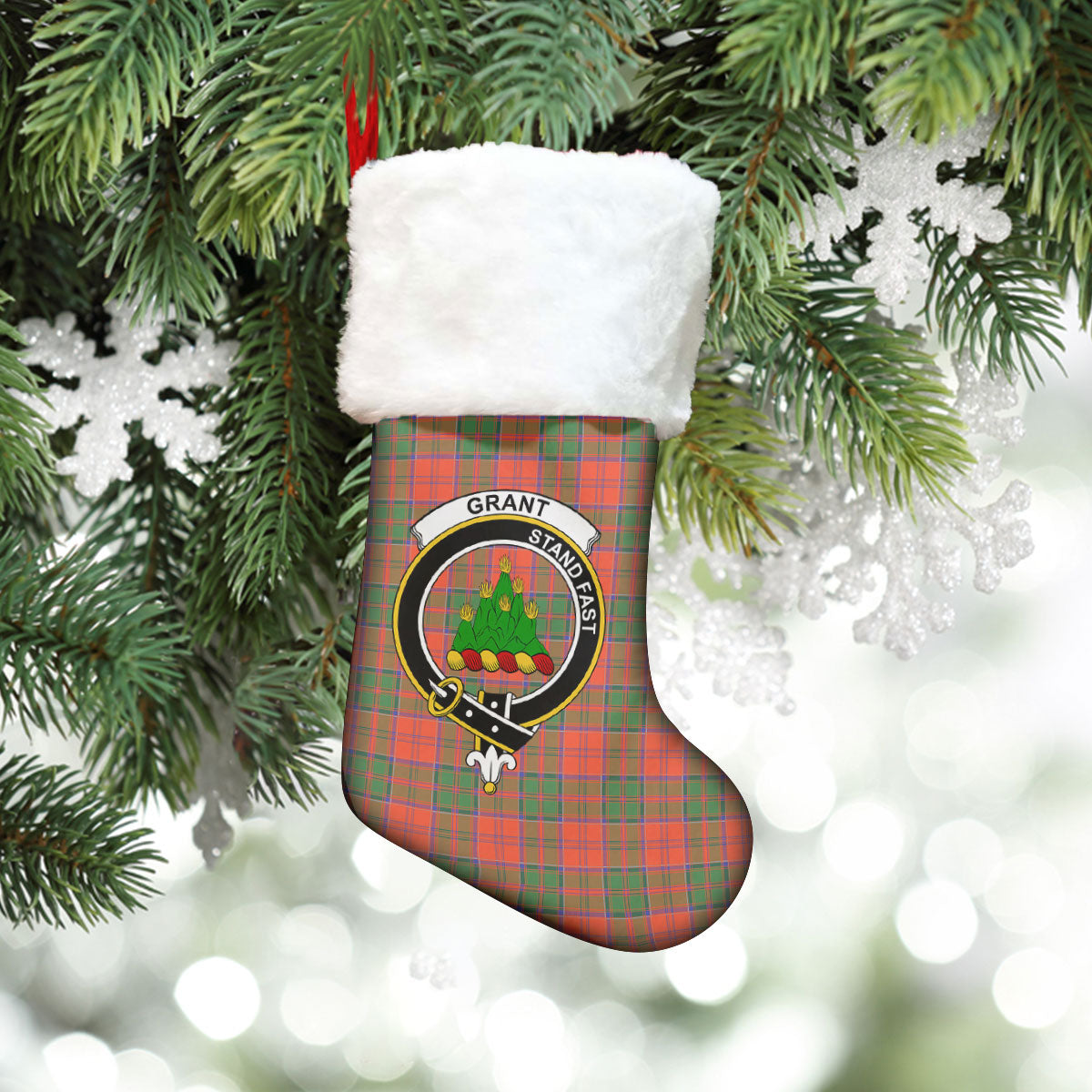 Clan Grant Ancient Tartan Crest Christmas Stocking TO43 Grant Ancient Tartan Tartan Stocking   