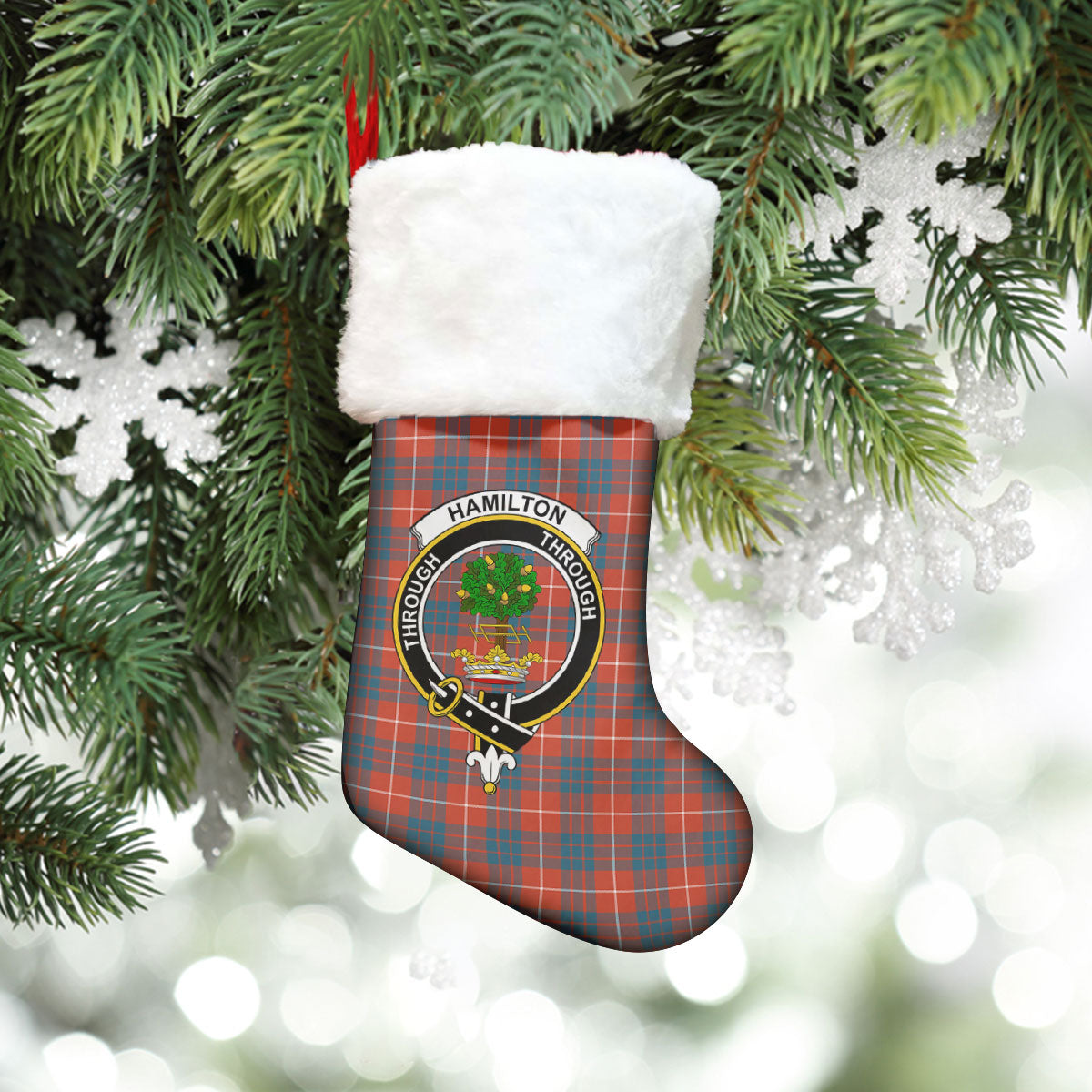 Clan Hamilton Ancient Tartan Crest Christmas Stocking SR19 Hamilton Ancient Tartan Tartan Stocking   