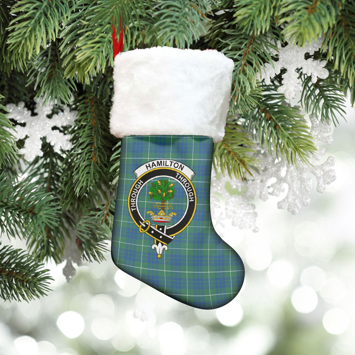 Clan Hamilton Hunting Ancient Tartan Crest Christmas Stocking JI18 Hamilton Hunting Ancient Tartan Tartan Stocking   