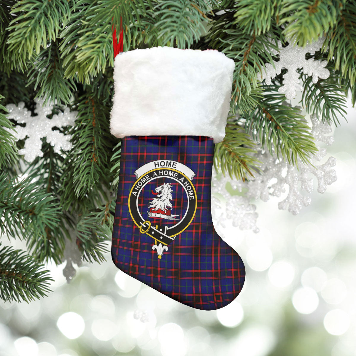 Clan Home Modern Tartan Crest Christmas Stocking IY10 Home Modern Tartan Tartan Stocking   