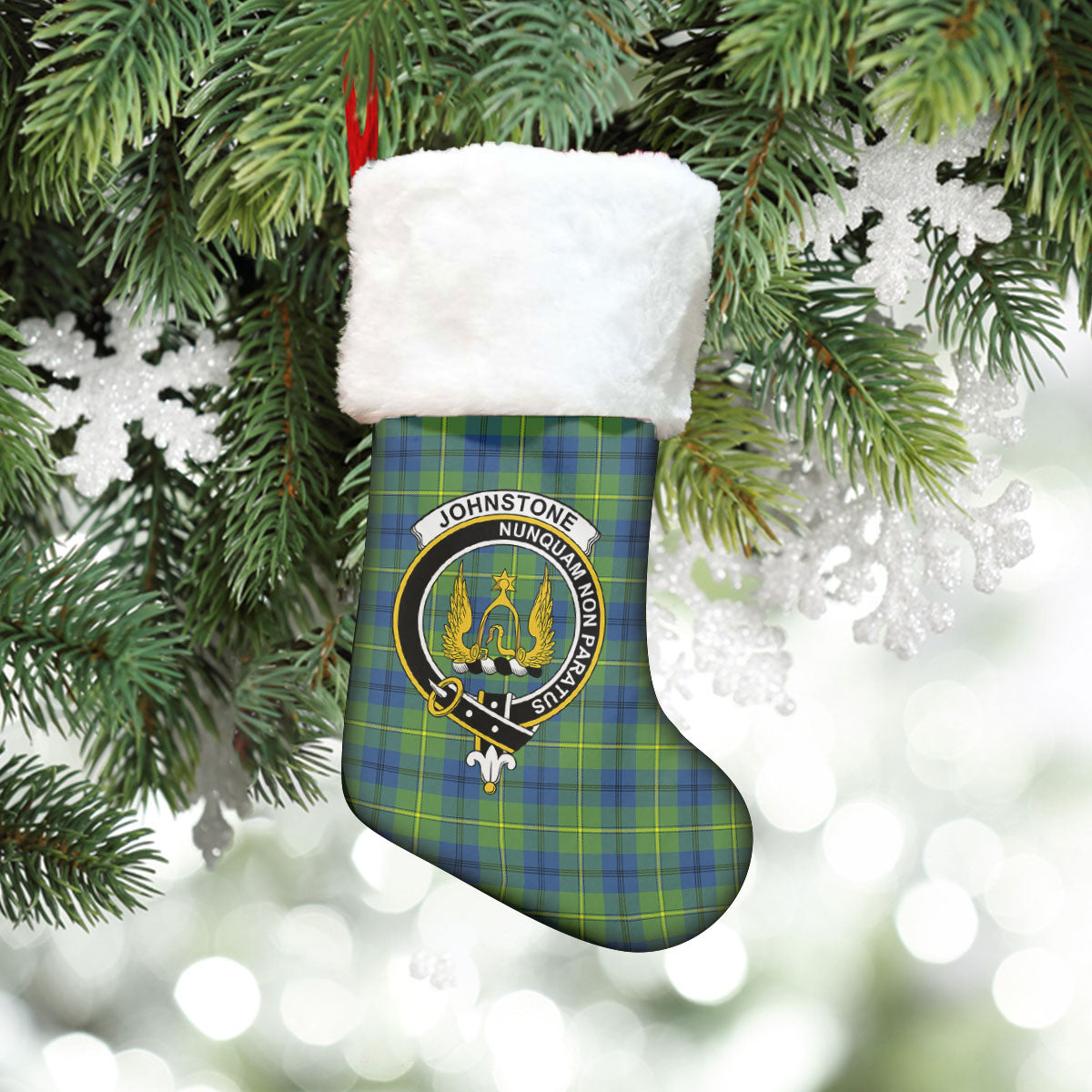 Clan Johnstone Ancient Tartan Crest Christmas Stocking ZJ76 Johnstone Ancient Tartan Tartan Stocking   