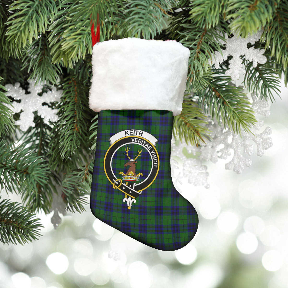 Clan Keith Modern Tartan Crest Christmas Stocking EJ10 Keith Modern Tartan Tartan Stocking   