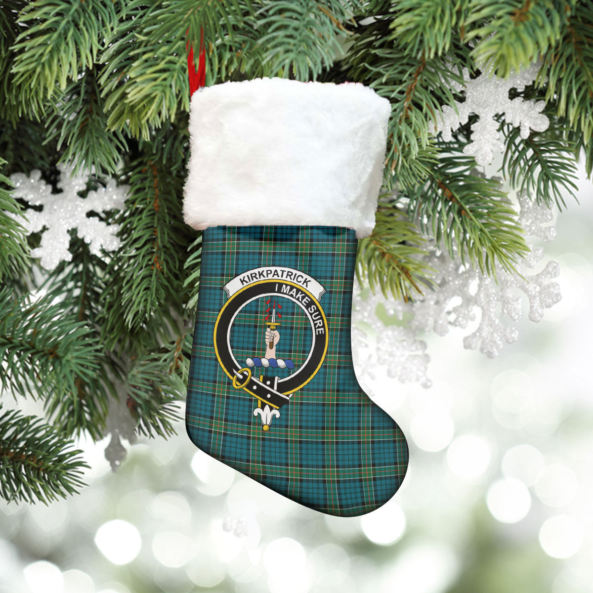 Clan Kirkpatrick Ancient Tartan Crest Christmas Stocking HY15 Kirkpatrick Ancient Tartan Tartan Stocking   