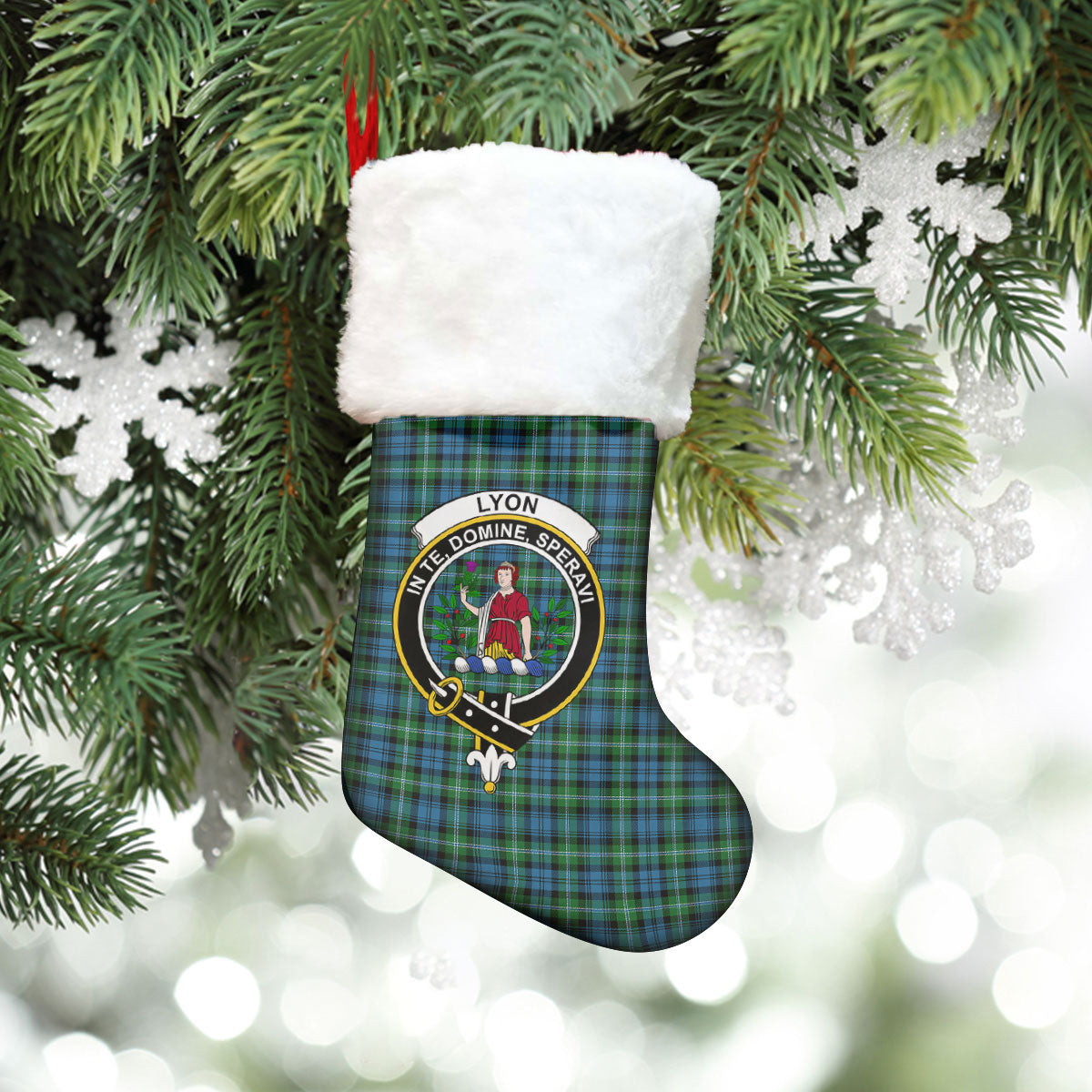 Clan Lyon Tartan Crest Christmas Stocking XB59 Lyon Tartan Tartan Stocking   