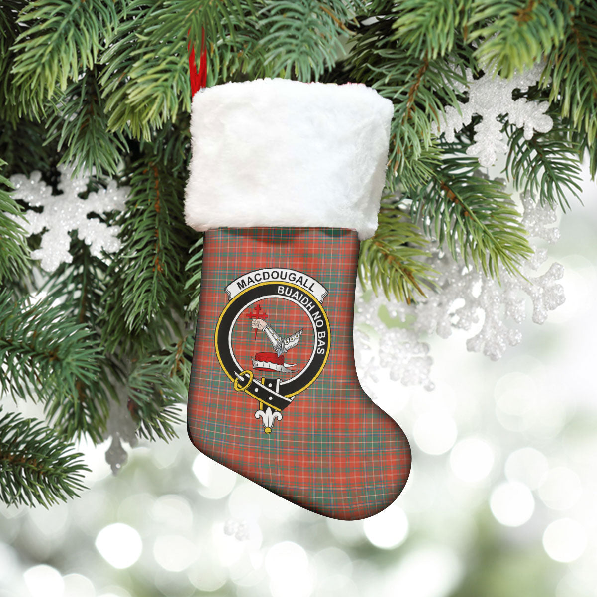 Clan MacDougall Ancient Tartan Crest Christmas Stocking EA11 MacDougall Ancient Tartan Tartan Stocking   