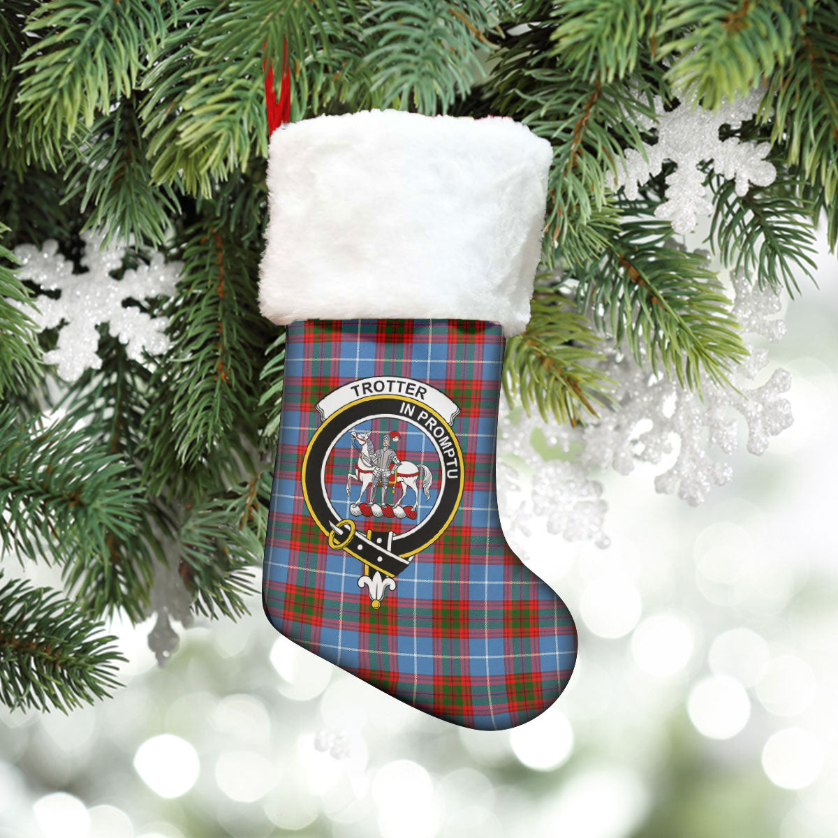 Clan Trotter Tartan Crest Christmas Stocking QK38 Trotter Tartan Tartan Stocking   