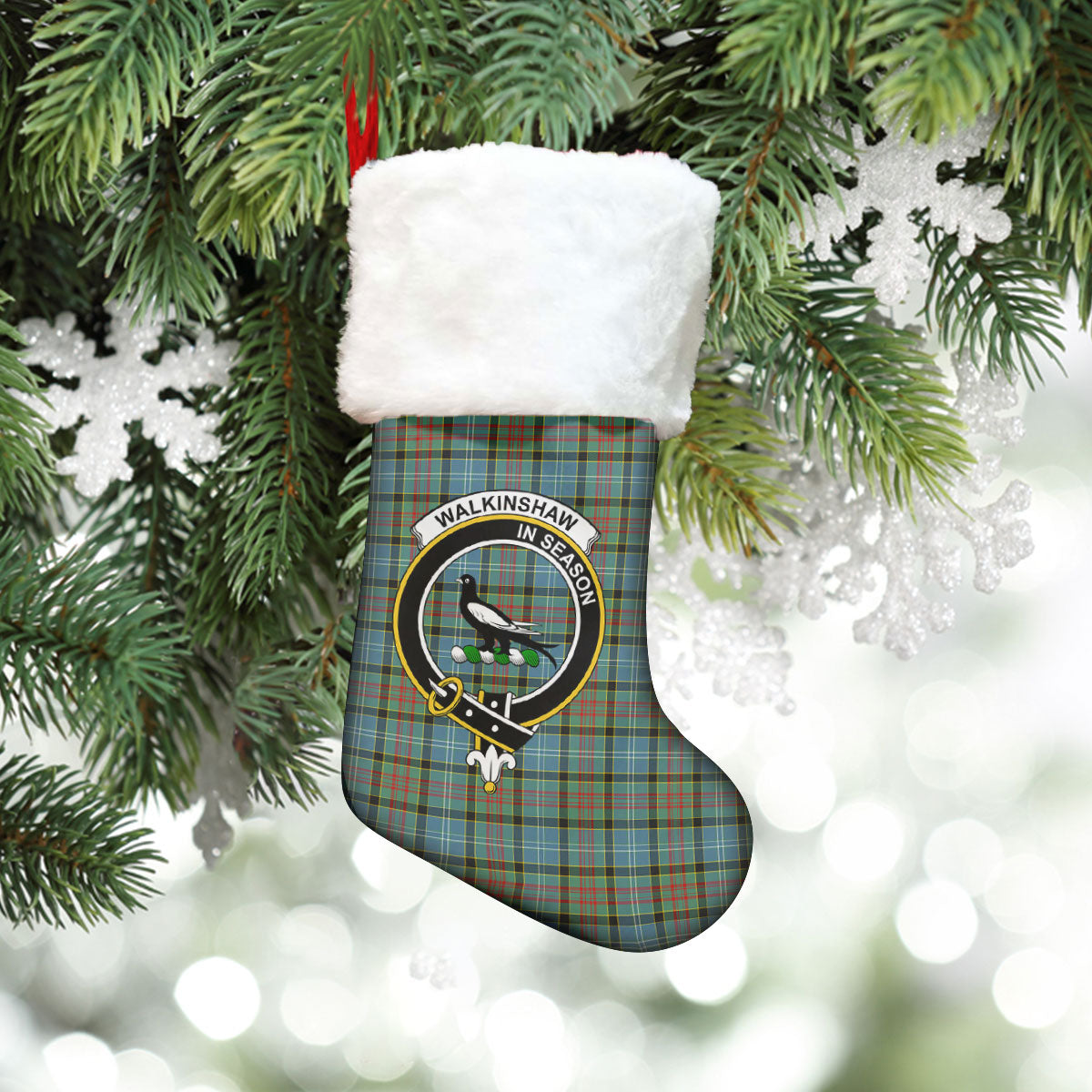 Clan Walkinshaw Tartan Crest Christmas Stocking ZO74 Walkinshaw Tartan Tartan Stocking   