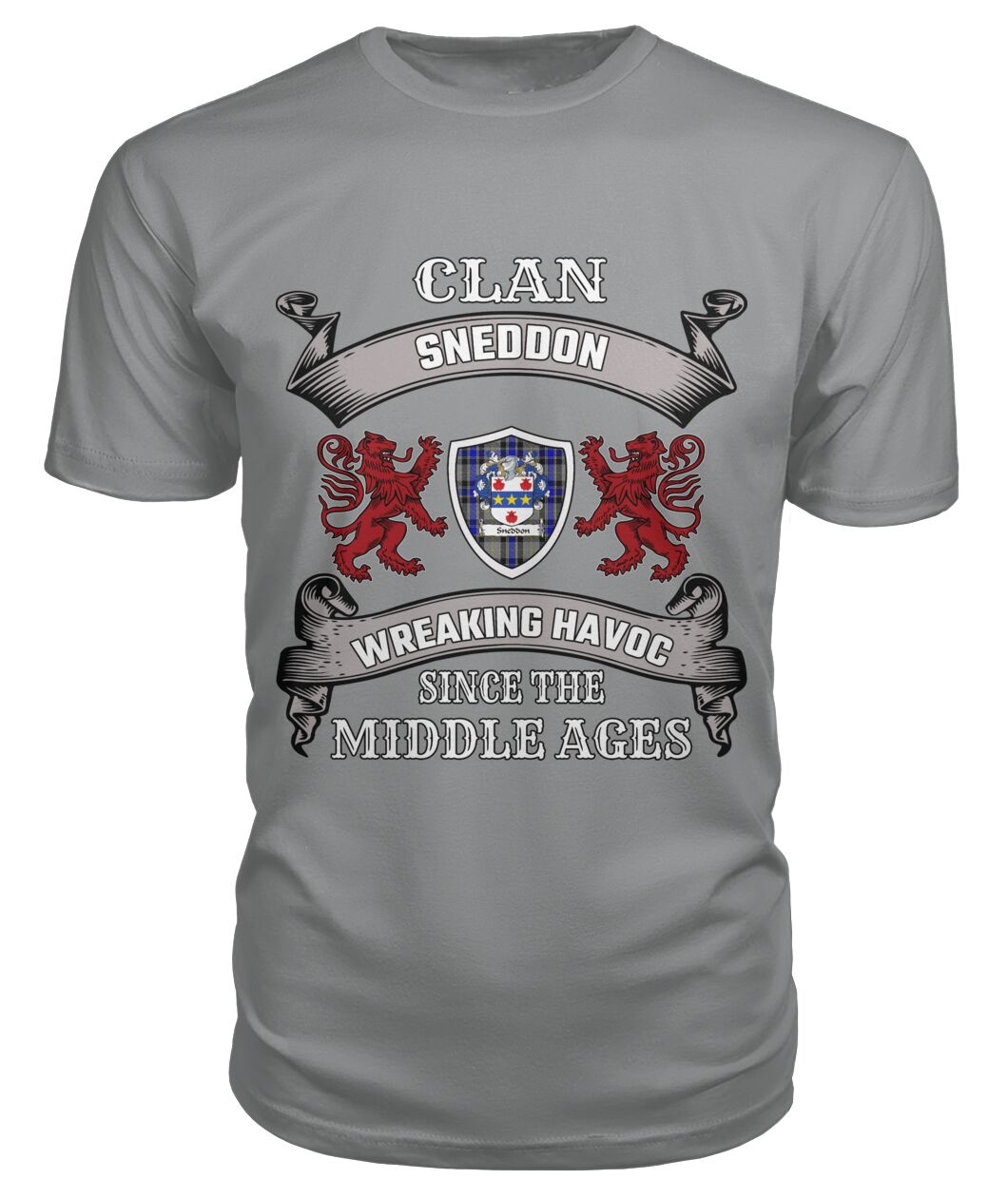 Clan Sneddon Tartan 2D T-ShirtQN47 Sneddon Tartan 2D T-Shirt Tartan T-Shirt Storm Grey S Sneddon Tartan 2D T-Shirt