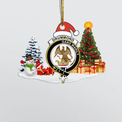 Clan Drummond Crest Tartan Acrylic Christmas Ornament DP87 Drummond Tartan Tartan Christmas   