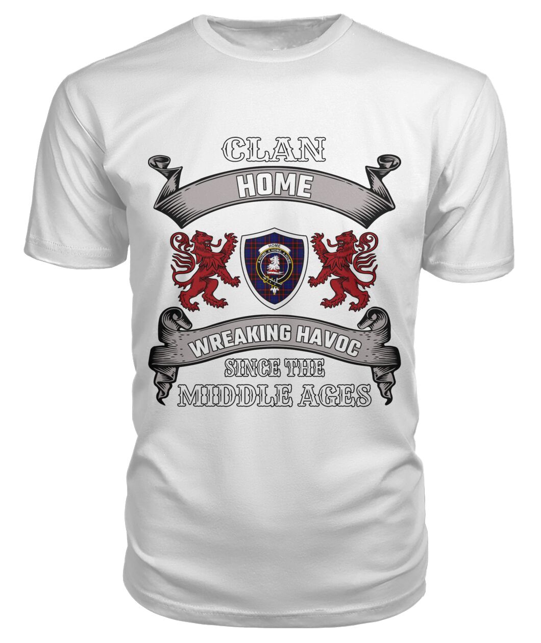 Clan Home Family Tartan 2D T-shirt RN52 Home Tartan Clan Tartan T-Shirt White S Home Tartan Clan