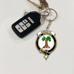 Clan Christie Tartan Crest Keychain MT44 Clan Christie Tartan Today   