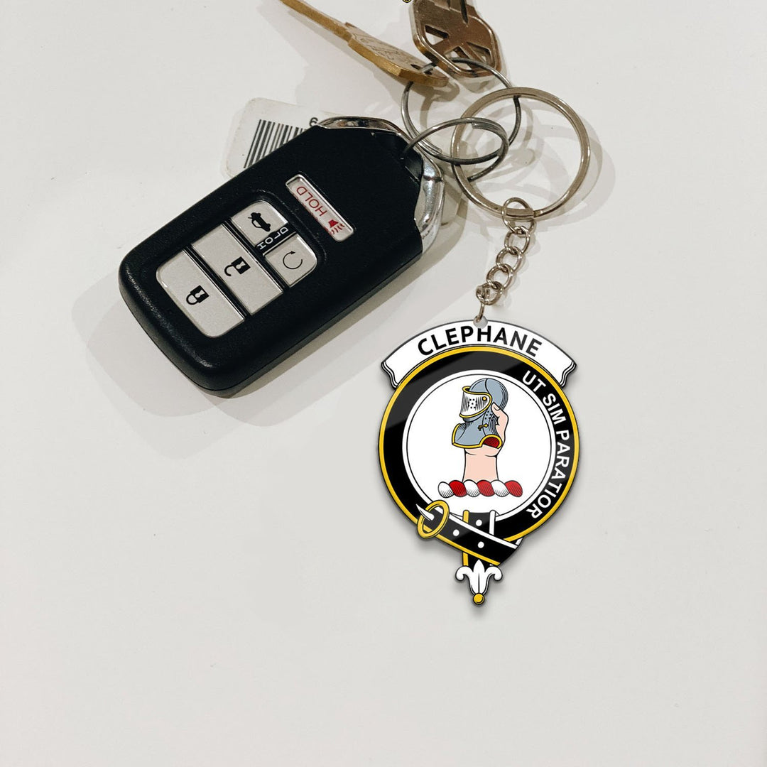 Clan Clephane (or Clephan) Tartan Crest Keychain LP66 Clan Clephan Tartan Today   