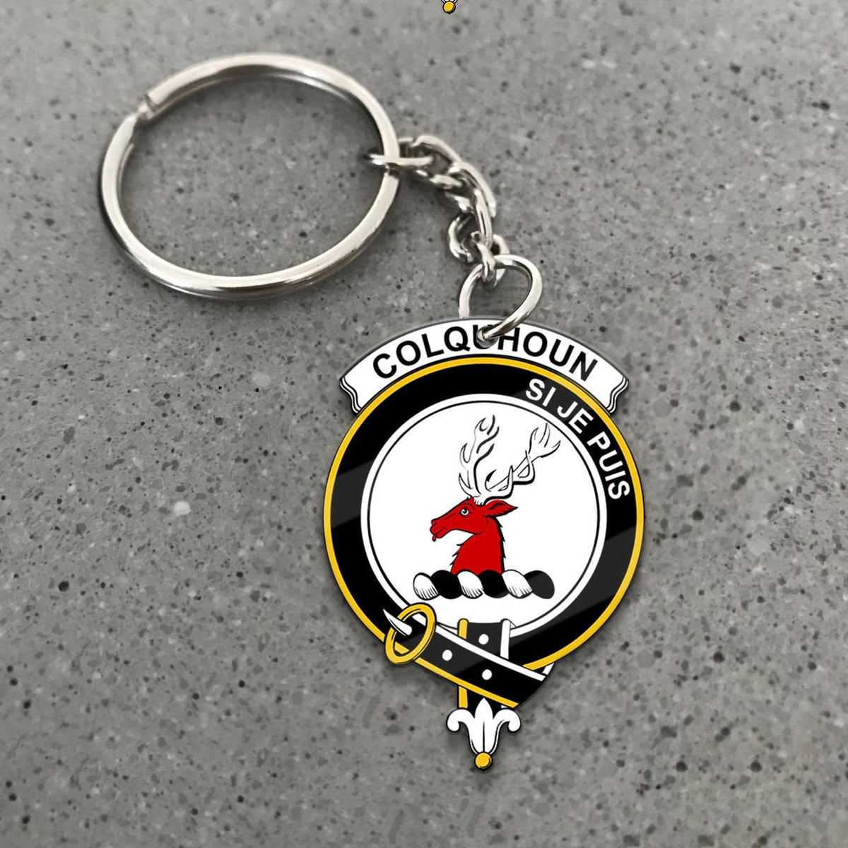 Clan Colquhoun Tartan Crest Keychain LB42 Clan Colquhoun Tartan Today   