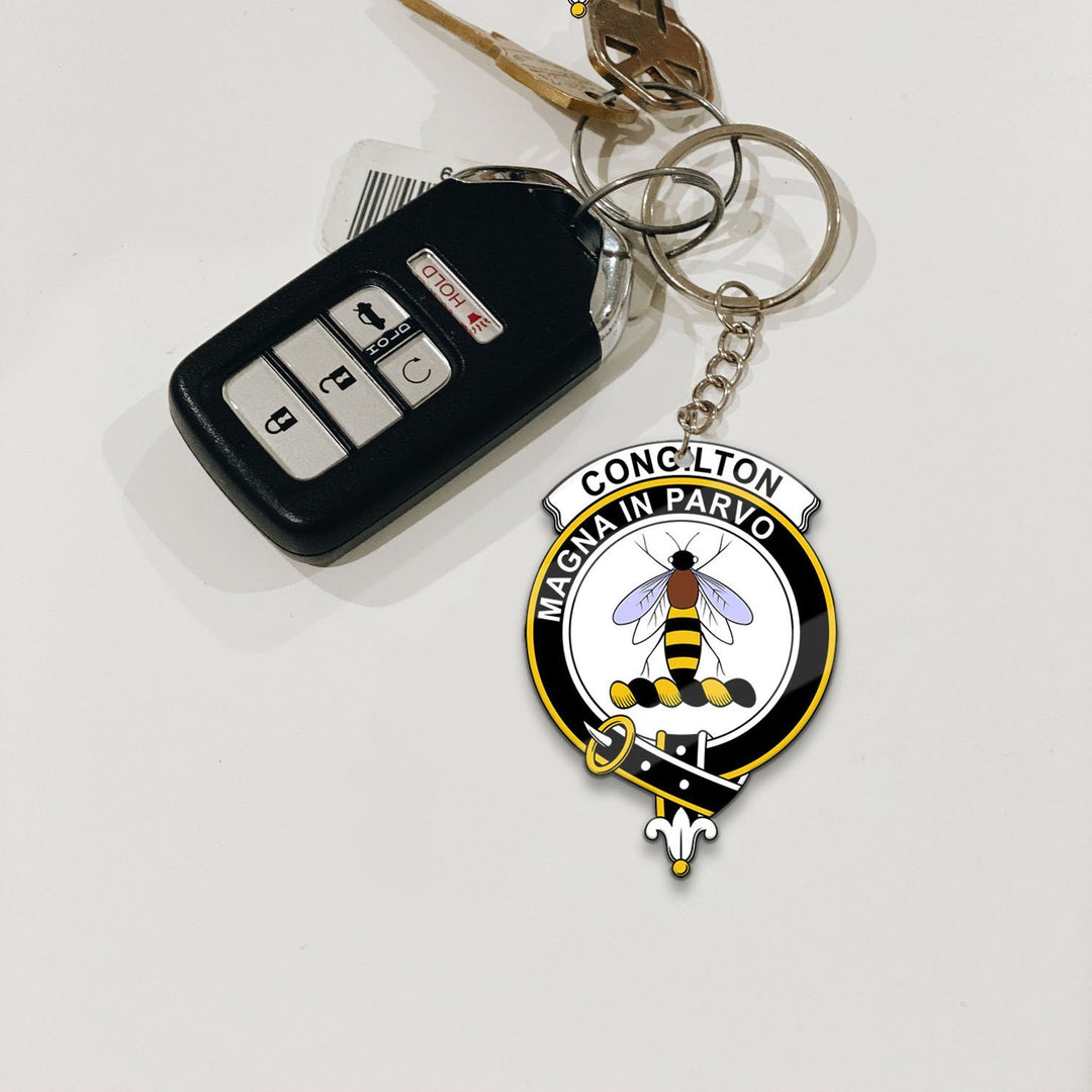 Clan Clan Congilton Tartan Crest Keychain AG47 Clan Hall Tartan Today   