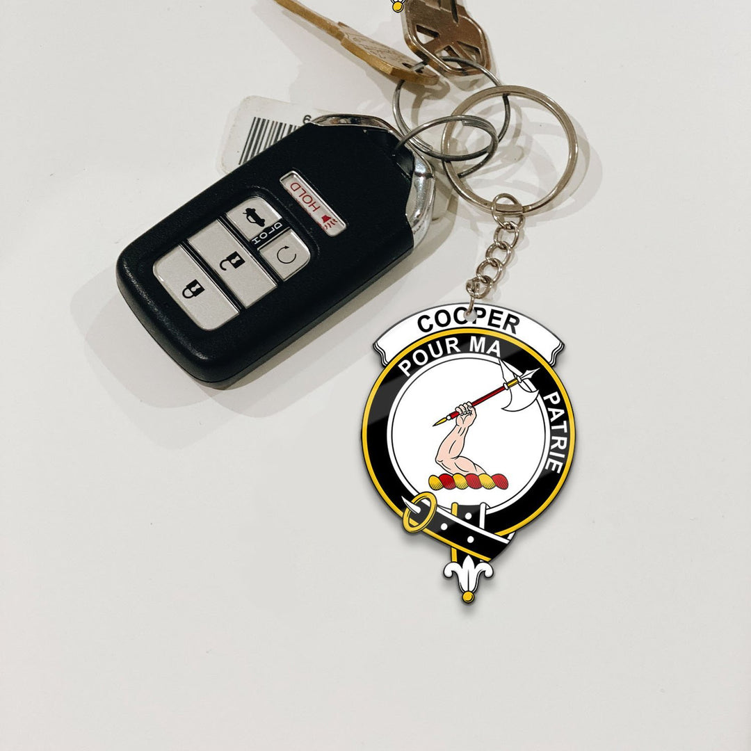 Clan Cooper Tartan Crest Keychain GS27 Clan Cooper Tartan Today   