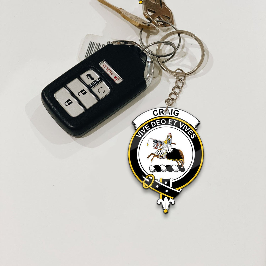 Clan Craig Tartan Crest Keychain WU67 Clan Craig Tartan Today   