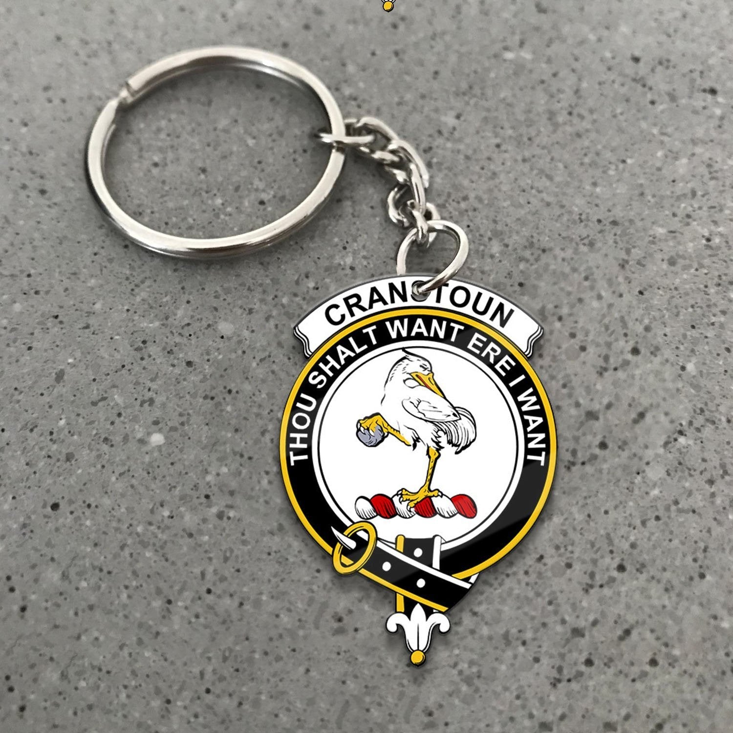 Clan Cranstoun Tartan Crest Keychain XP85 Clan Cranstoun Tartan Today   