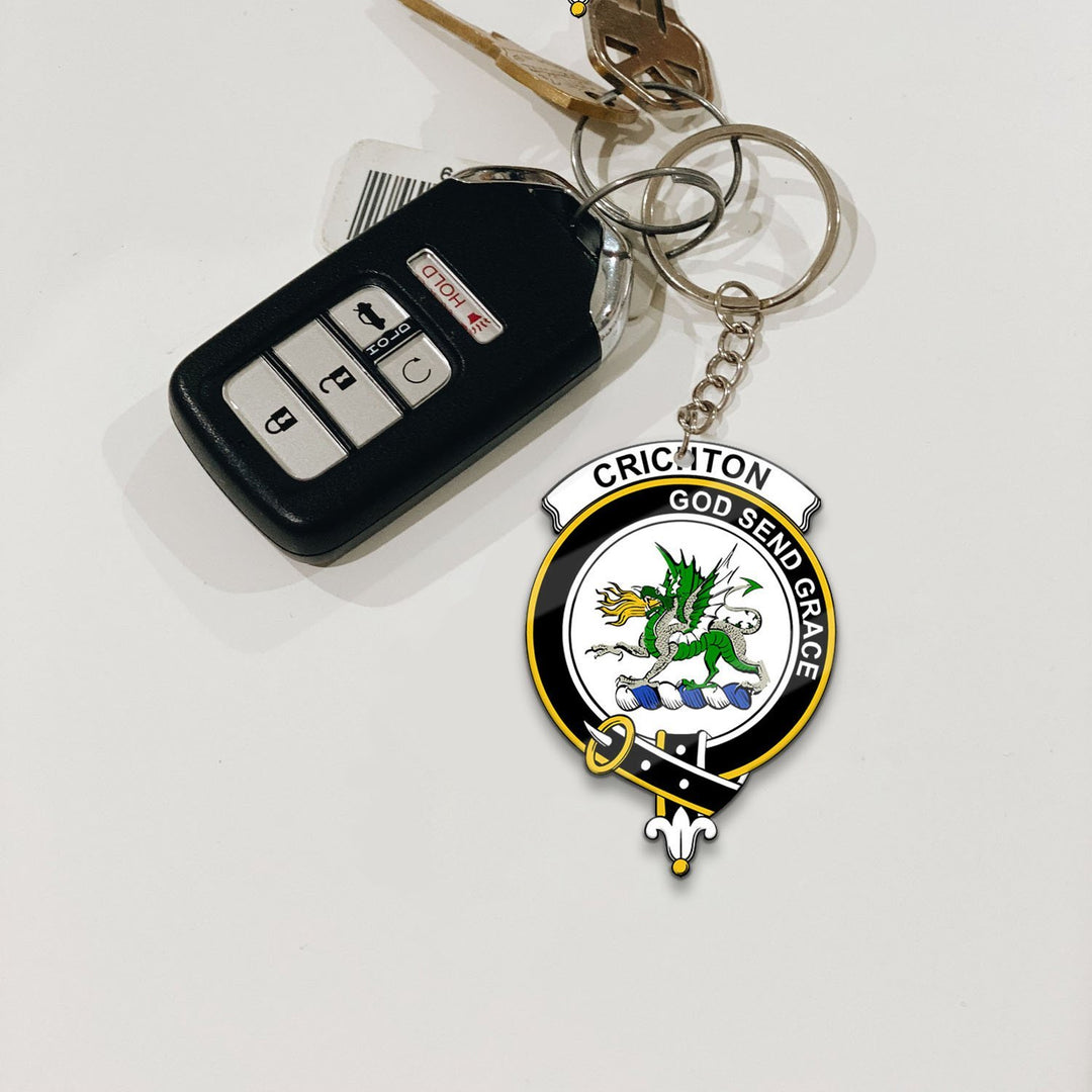 Clan Crichton District Tartan Crest Keychain WK47 Clan Crichton Tartan Today   