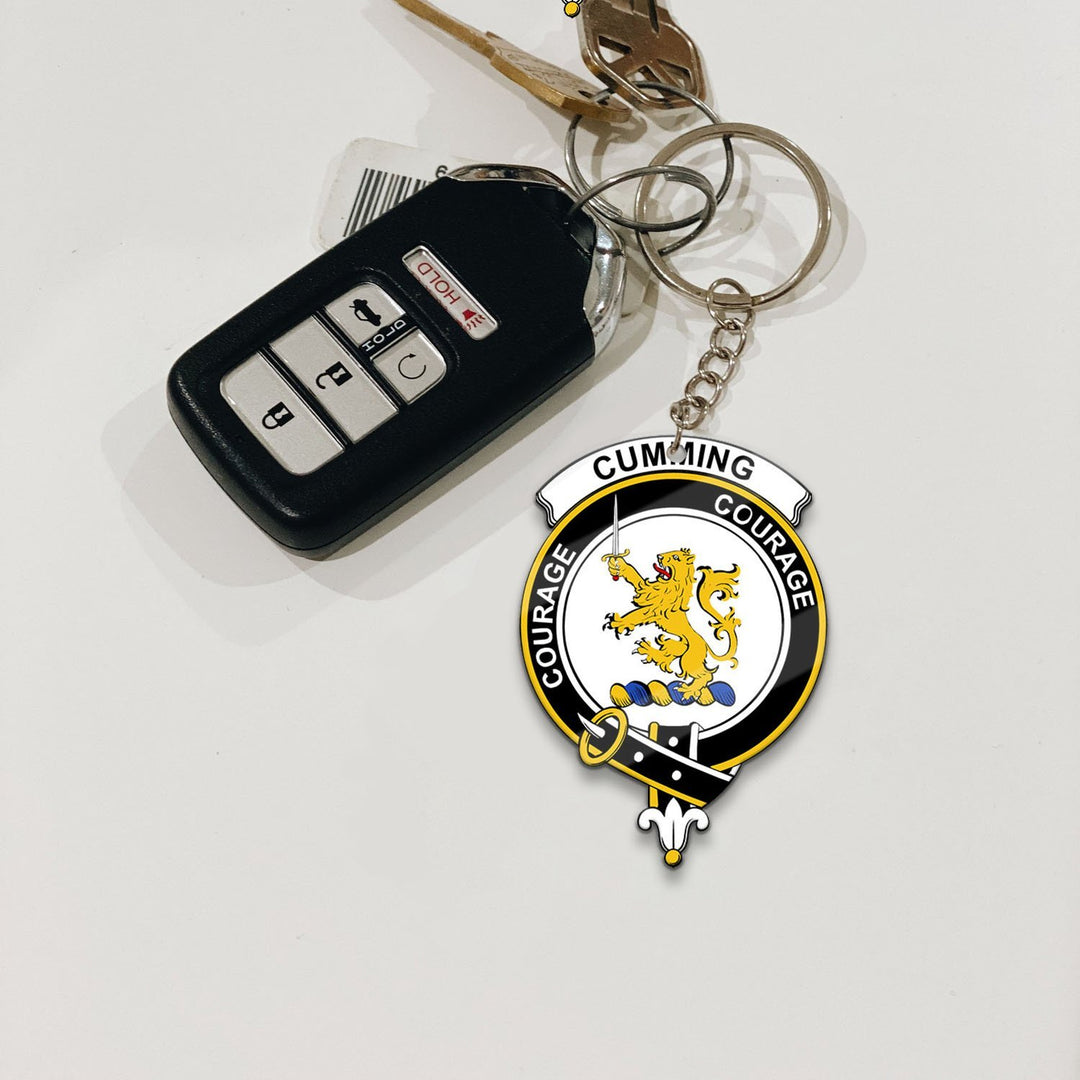 Clan Cumming Tartan Crest Keychain RC28 Clan Cumming Tartan Today   