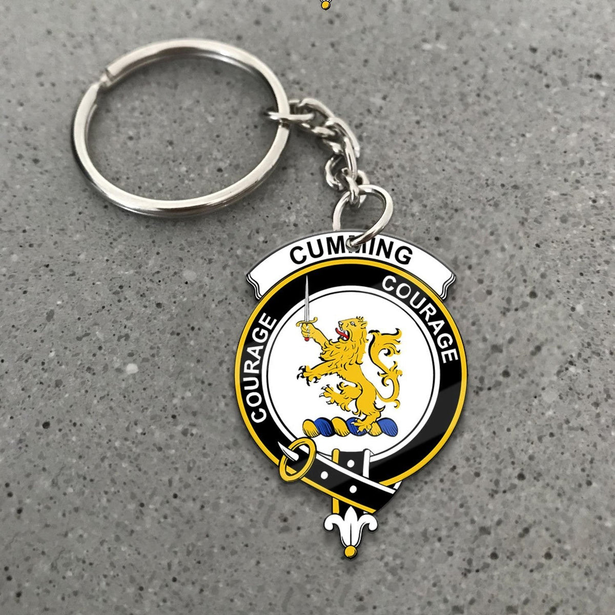 Clan Cumming Tartan Crest Keychain RC28 Clan Cumming Tartan Today   