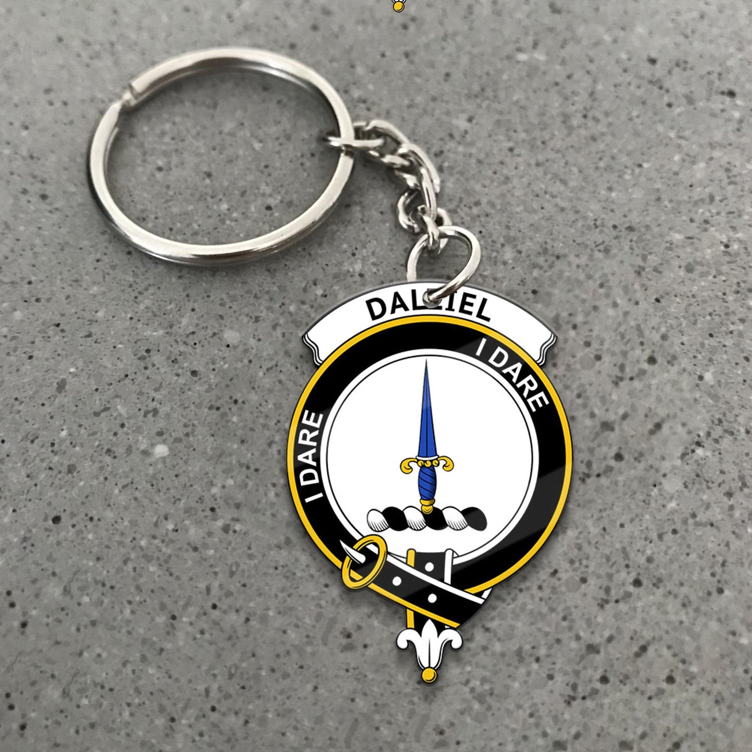 Clan Dalziel Tartan Crest Keychain YA85 Clan Dalziel Tartan Today   