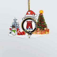 Clan Macnaughton Crest Tartan Acrylic Christmas Ornament BY79 Macnaughton Tartan Tartan Christmas   