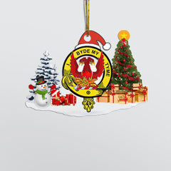 Clan Campbell Of Loudon Crest Tartan Acrylic Christmas Ornament WQ18 Campbell Of Loudon Tartan Tartan Christmas   