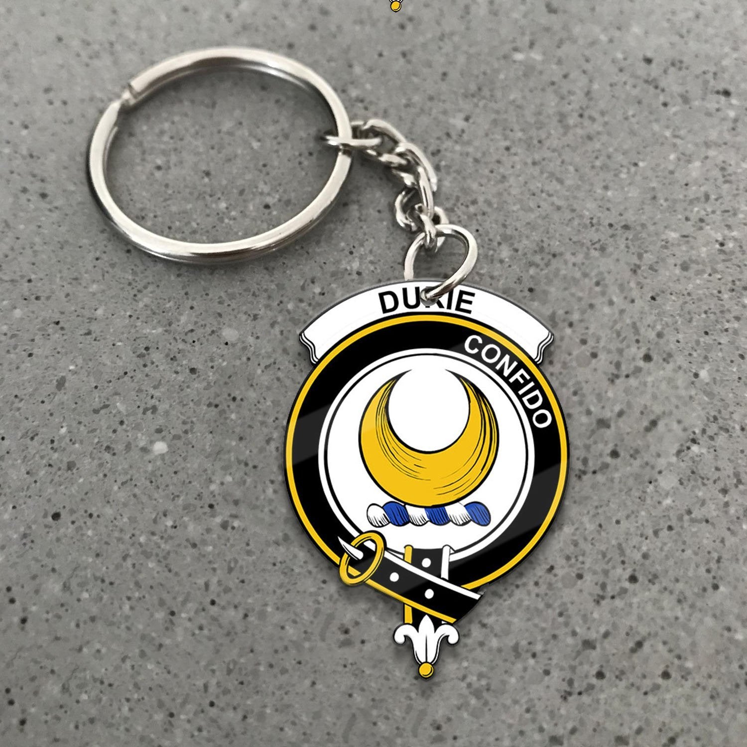 Clan Durie Tartan Crest Keychain BC98 Clan Durie Tartan Today   