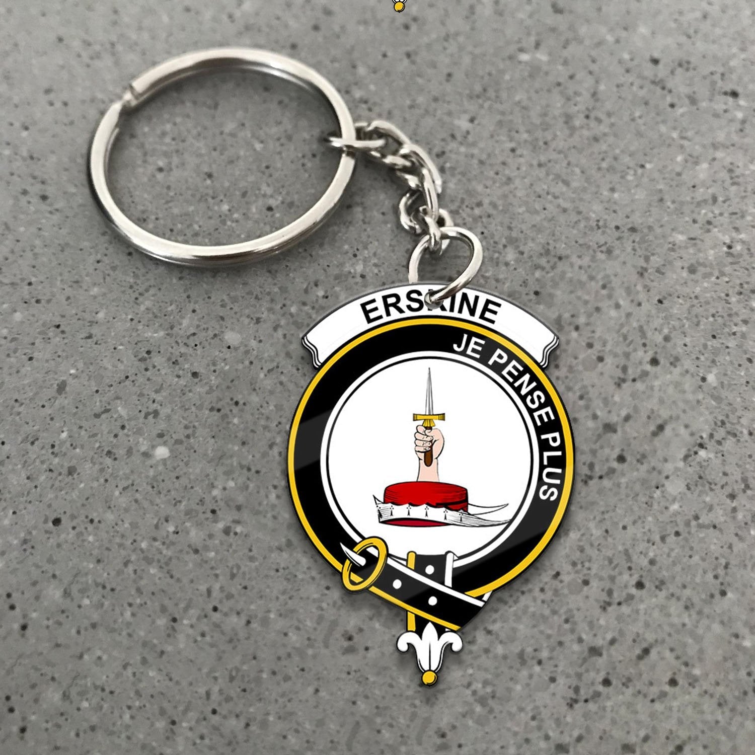 Clan Erskine Tartan Crest Keychain BE28 Clan Erskine Tartan Today   