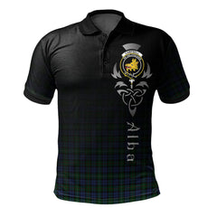 Clan Campbell Red Tartan Polo Shirt - Alba Celtic Style UI58 Campbell Red Tartan Tartan Polo   