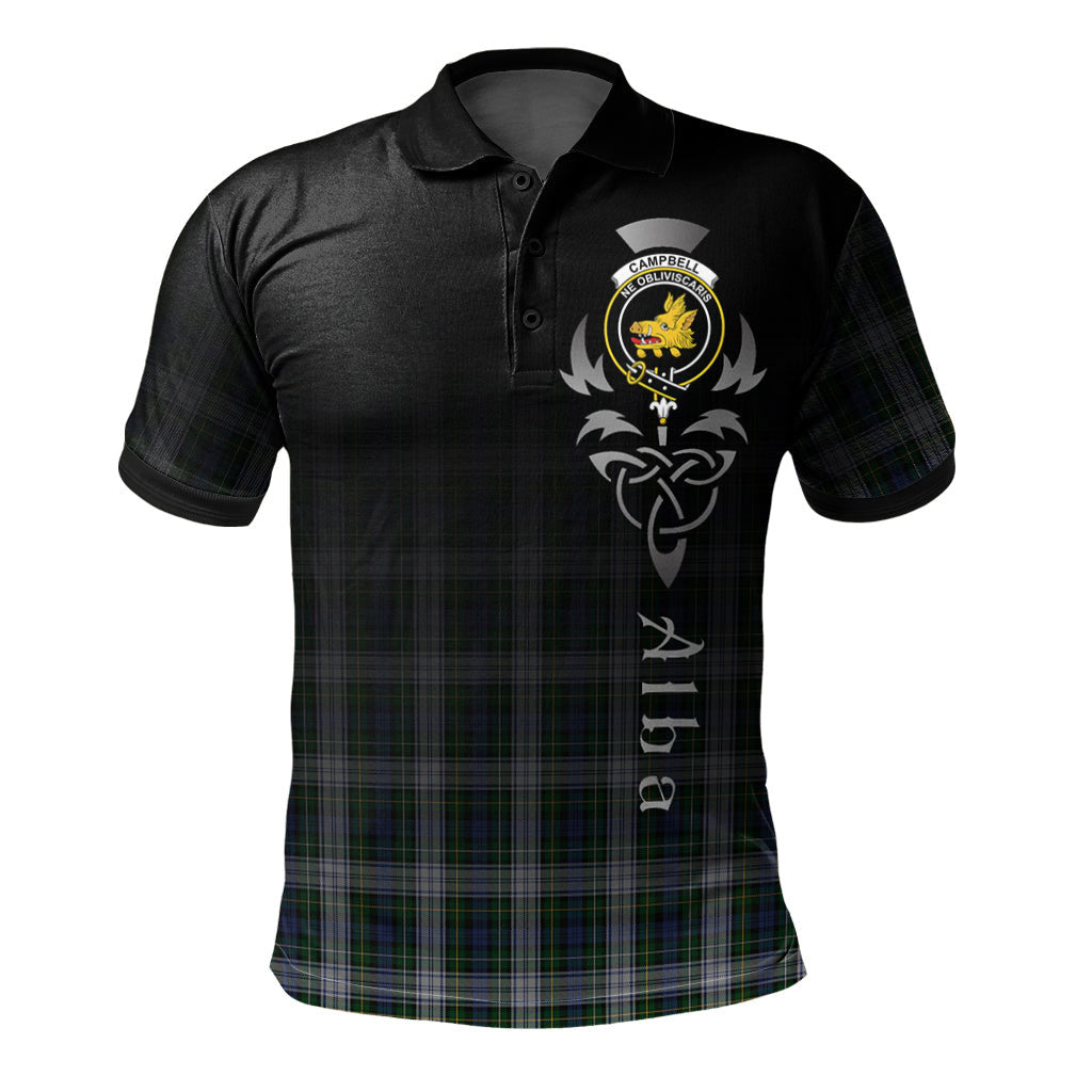 Clan Campbell of Lochnell Dress Tartan Polo Shirt - Alba Celtic Style CU86 Campbell of Lochnell Dress Tartan Tartan Polo   