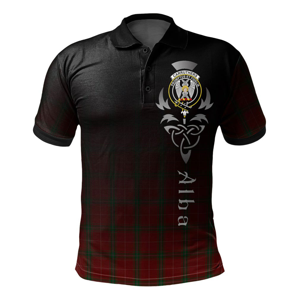 Clan Carruthers Tartan Polo Shirt - Alba Celtic Style KN98 Carruthers Tartan Tartan Polo   