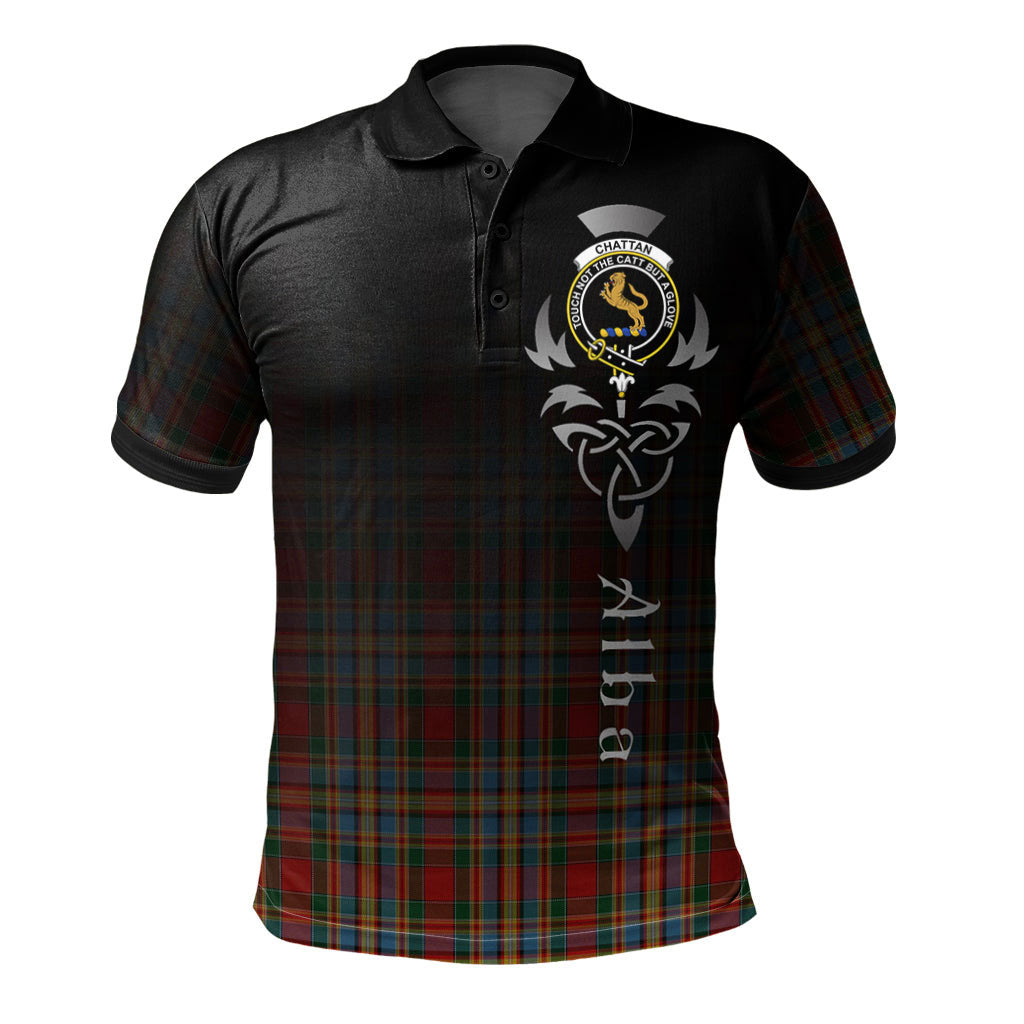 Clan Chattan (Brown stripe) Tartan Polo Shirt - Alba Celtic Style SG45 Chattan (Brown stripe) Tartan Tartan Polo   