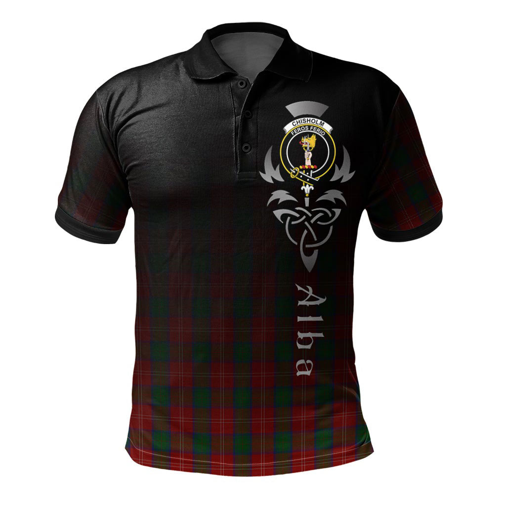 Clan Chisholm Tartan Polo Shirt - Alba Celtic Style ZF30 Chisholm Tartan Tartan Polo   