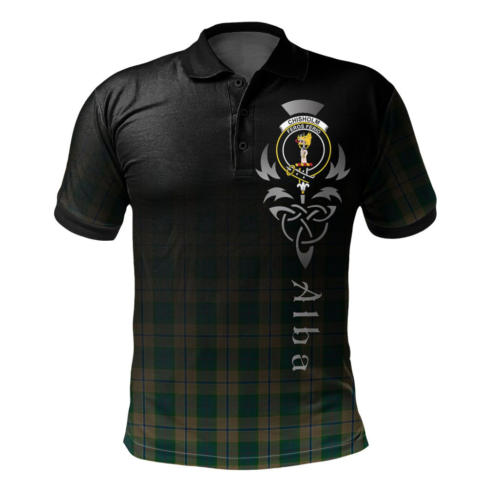 Clan Chisholm Colonial Tartan Polo Shirt - Alba Celtic Style LZ90 Chisholm Colonial Tartan Tartan Polo   