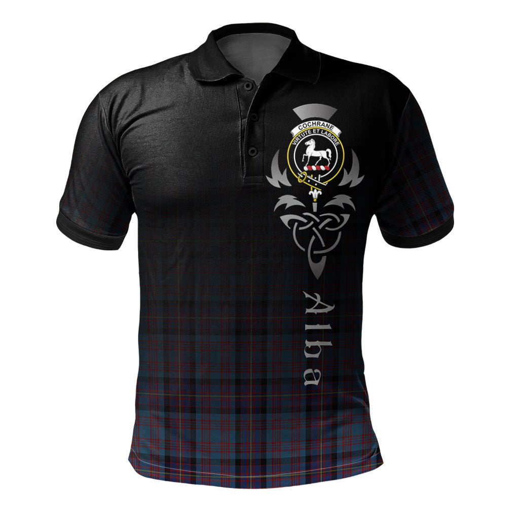 Clan Cochrane Azure Tartan Polo Shirt - Alba Celtic Style EZ92 Cochrane Azure Tartan Tartan Polo   