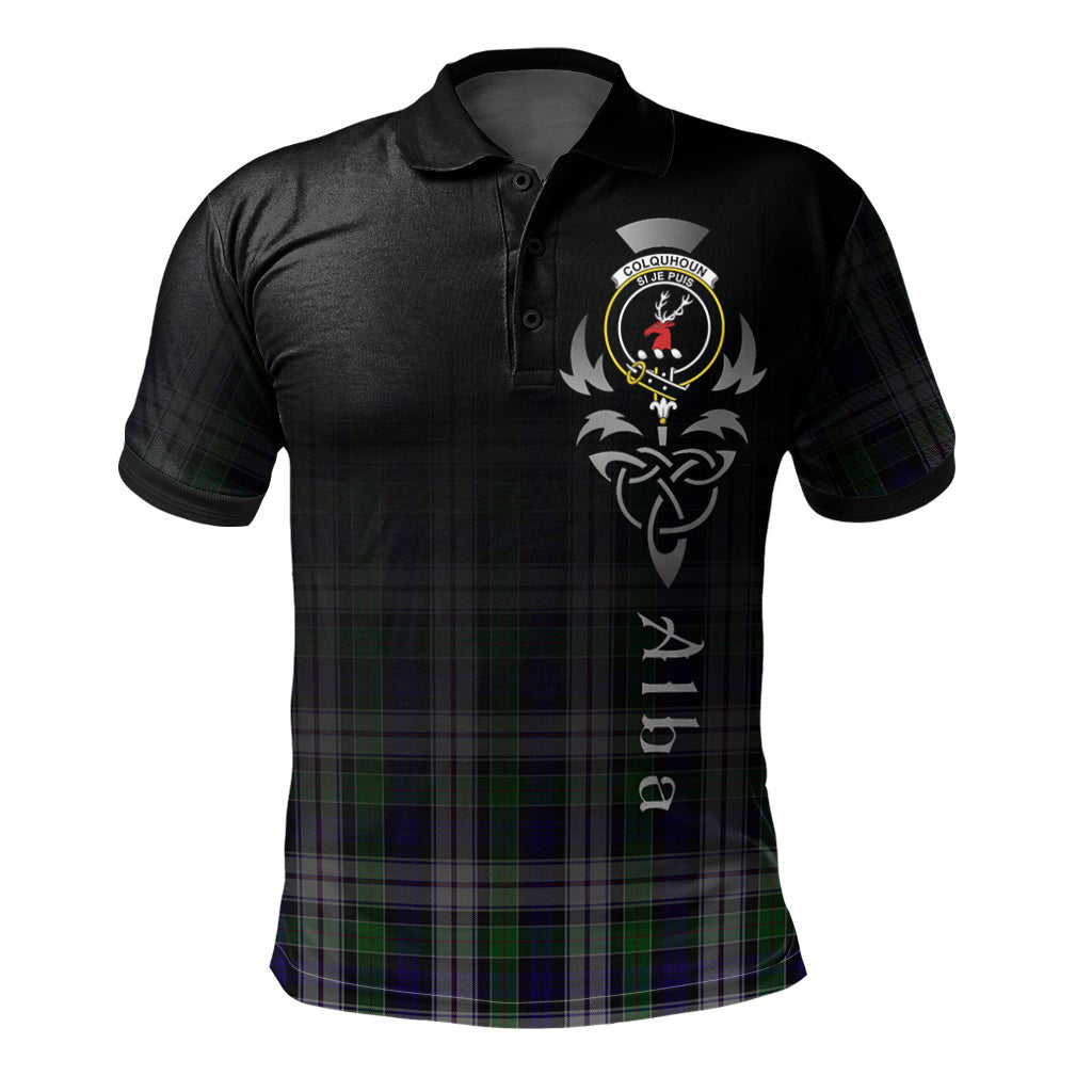 Clan Colquhoun Dress Tartan Polo Shirt - Alba Celtic Style VF95 Colquhoun Dress Tartan Tartan Polo   