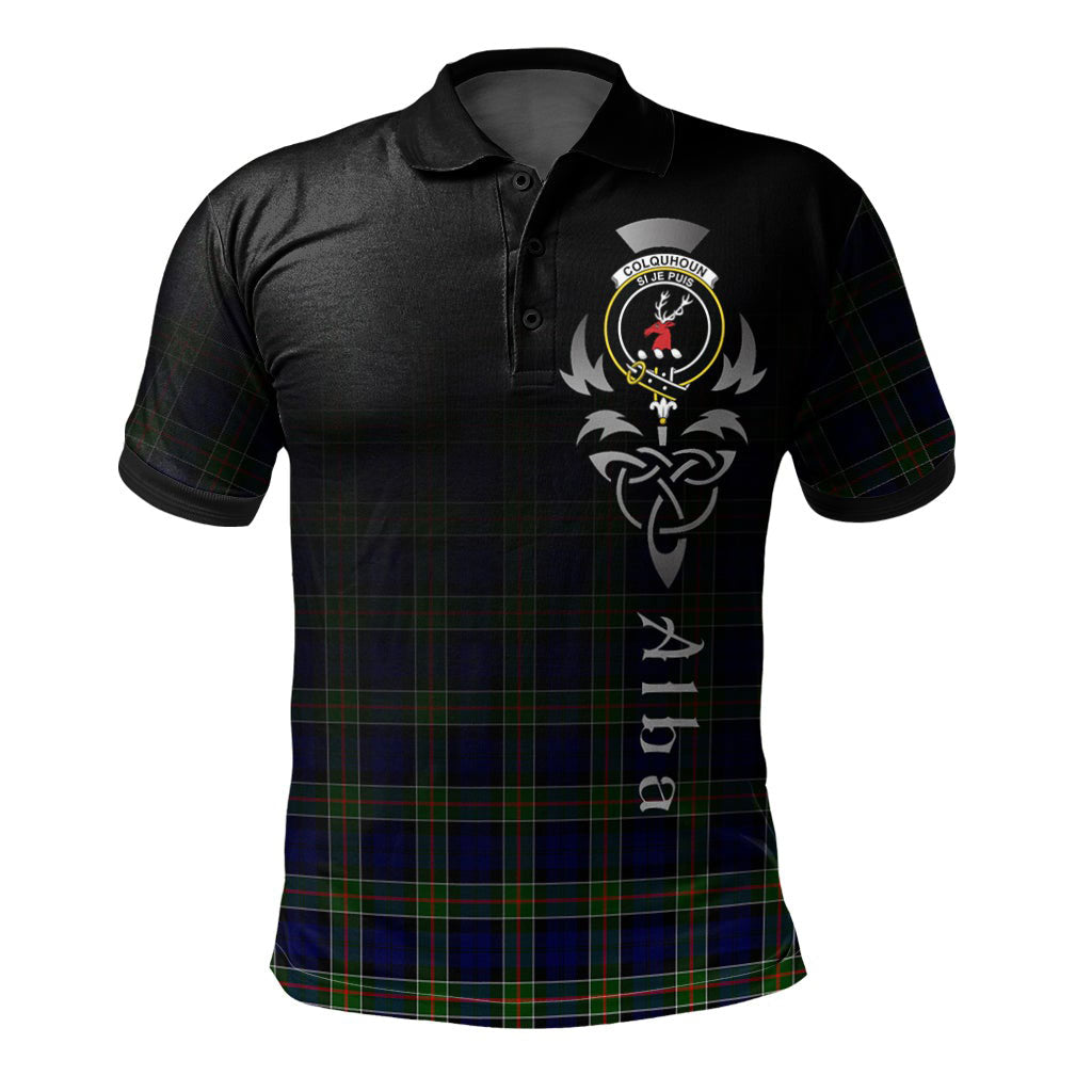 Clan Colquhoun Modern Tartan Polo Shirt - Alba Celtic Style CF18 Colquhoun Modern Tartan Tartan Polo   