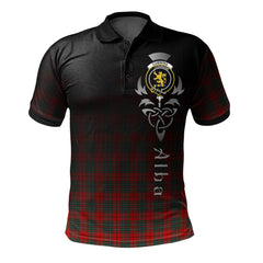 Clan Cumming Modern Tartan Polo Shirt - Alba Celtic Style OK70 Cumming Modern Tartan Tartan Polo   