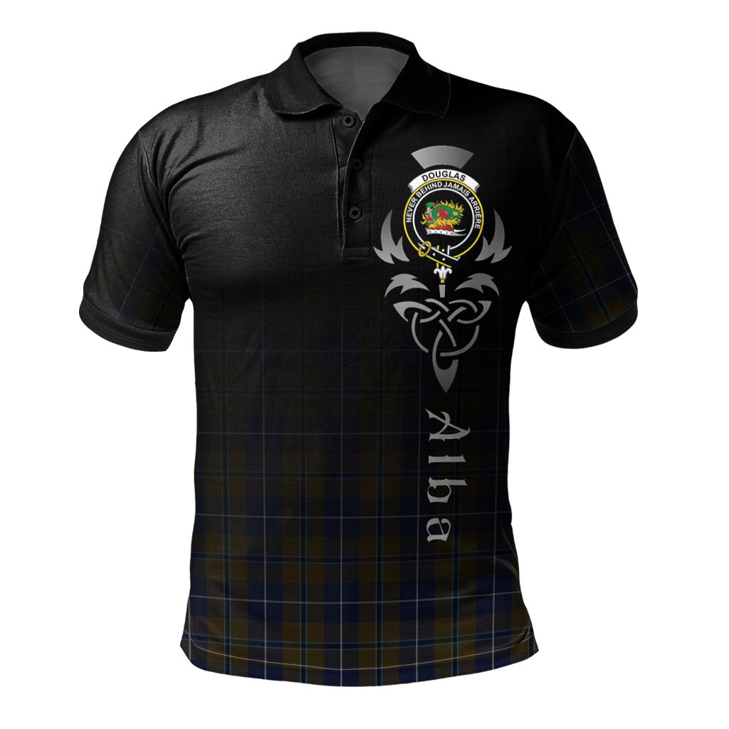 Clan Douglas Brown Tartan Polo Shirt - Alba Celtic Style LK77 Douglas Brown Tartan Tartan Polo   