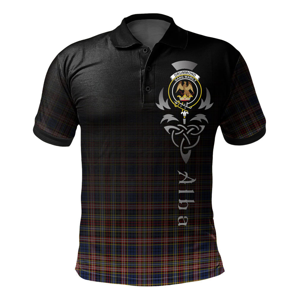 Clan Drummond of Strathallen Tartan Polo Shirt - Alba Celtic Style GE58 Drummond of Strathallen Tartan Tartan Polo   