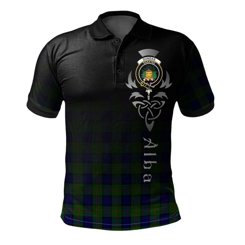 Clan Dundas Modern Tartan Polo Shirt - Alba Celtic Style GE92 Dundas Modern Tartan Tartan Polo   