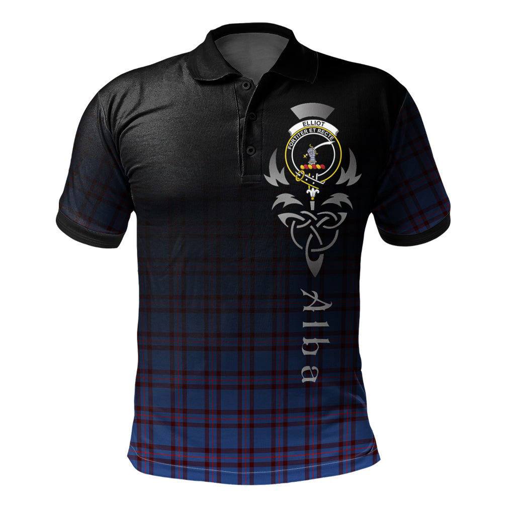 Clan Elliot Modern Tartan Polo Shirt - Alba Celtic Style QP12 Elliot Modern Tartan Tartan Polo   