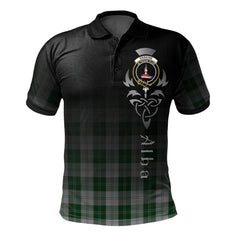 Clan Erskine Green Tartan Polo Shirt - Alba Celtic Style DF13 Erskine Green Tartan Tartan Polo   