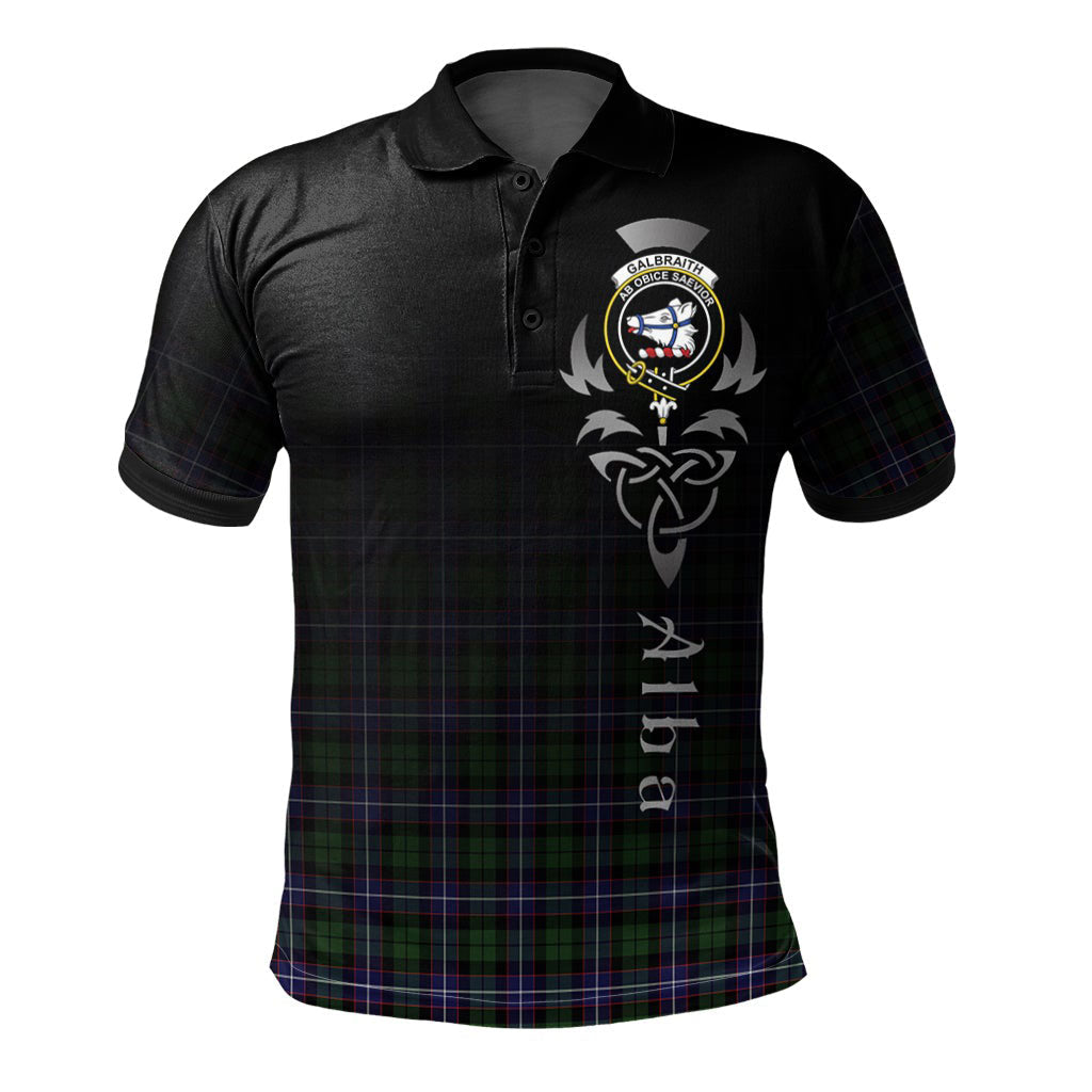 Clan Galbraith Modern Tartan Polo Shirt - Alba Celtic Style II58 Galbraith Modern Tartan Tartan Polo   