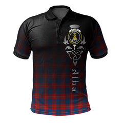 Clan Galloway Red Tartan Polo Shirt - Alba Celtic Style AR40 Galloway Red Tartan Tartan Polo   