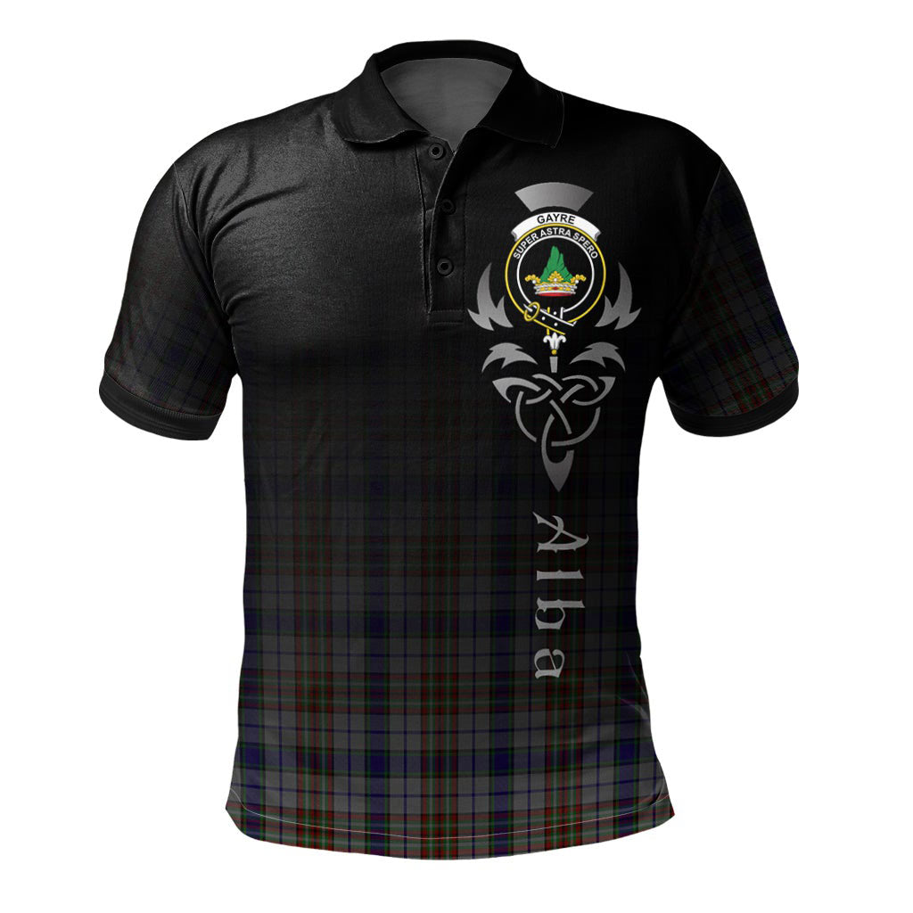 Clan Gayre Hunting Tartan Polo Shirt - Alba Celtic Style IU76 Gayre Hunting Tartan Tartan Polo   