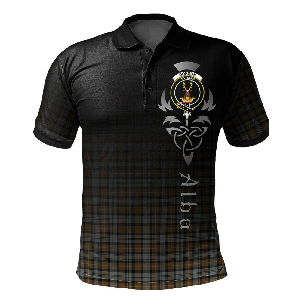 Clan Gordon Weathered Tartan Polo Shirt - Alba Celtic Style AE75 Gordon Weathered Tartan Tartan Polo   