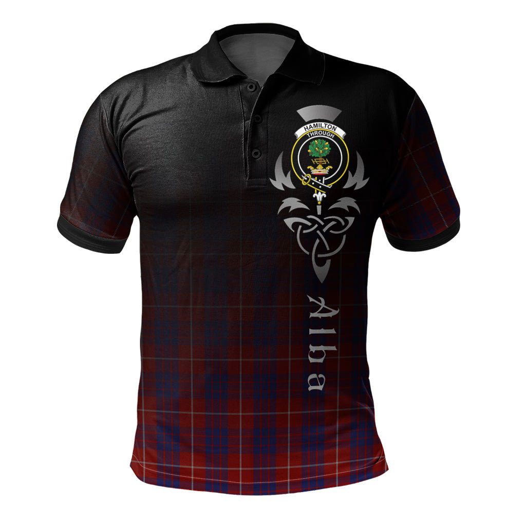 Clan Hamilton Tartan Polo Shirt - Alba Celtic Style VU60 Hamilton Tartan Tartan Polo   